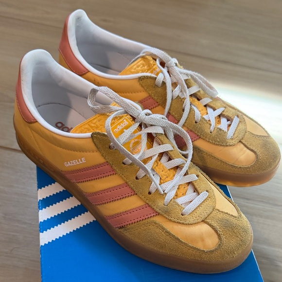 adidas Shoes - Adidas Yellow and Pink Casual Sneakers